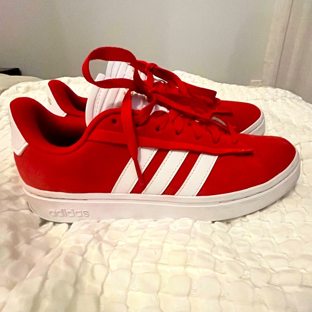 adidas Red and White Women's Sneakers